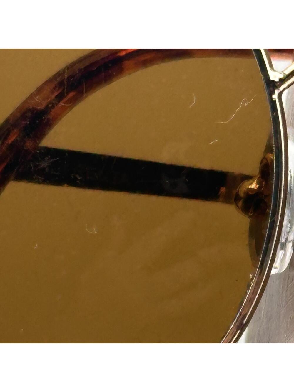 Oscar de la Renta Round Metal Aviator Gold Tone Sunglasses Brown Lenses - Picture 12 of 12
